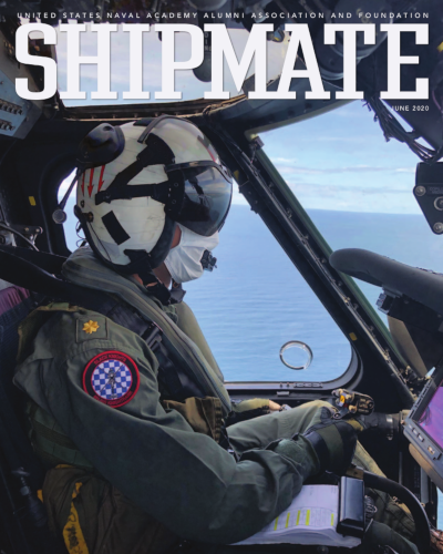 Helicopter Pilot Wears Mask of Fear (June 2020 Shipmate Cover)